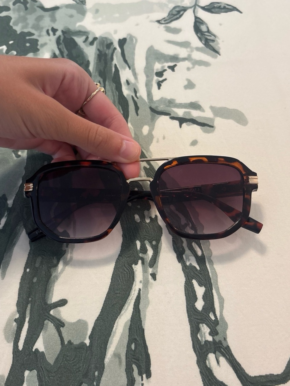 House of Harlow 1960 Tortoiseshell Sunglasses with Dark Gradient Lenses